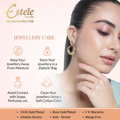 Estele Gold Plated Criss-Cross 2:4 Size Bangles | Modern Jewelry for Women – OSBR-VKL11039 BANGLE