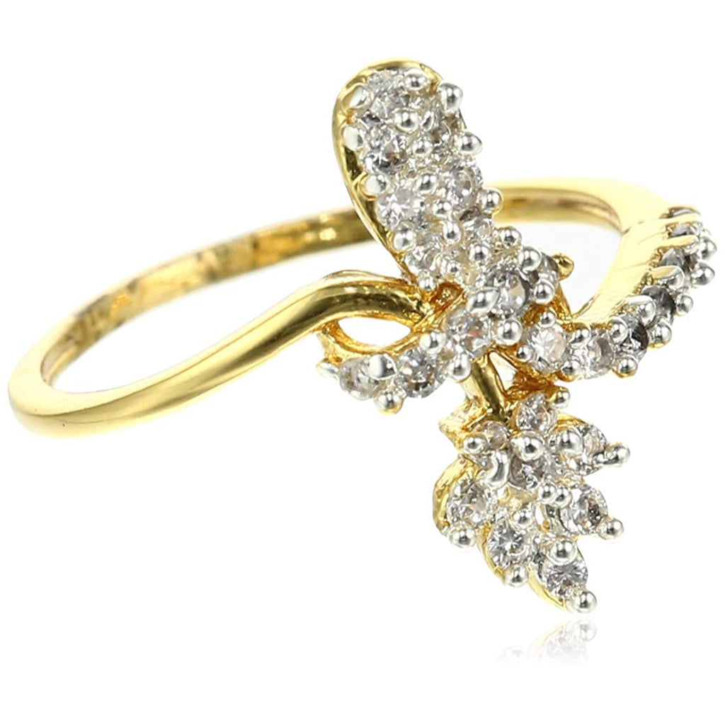 Estele Fancy american diamond studded designer ring for women( non adjustable)
