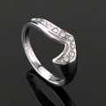 Estele Rhodium Plated Classic Designer Finger Ring with Austrian Crystals for Women