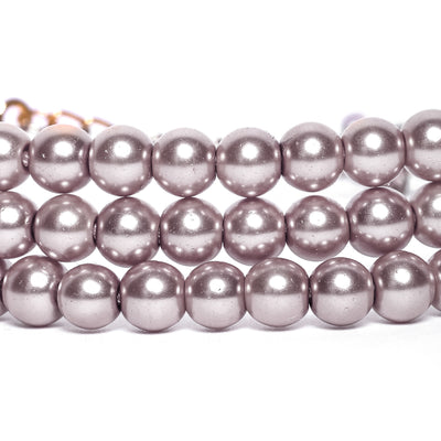 Estele - Purple Pearl Three Line Bracelet