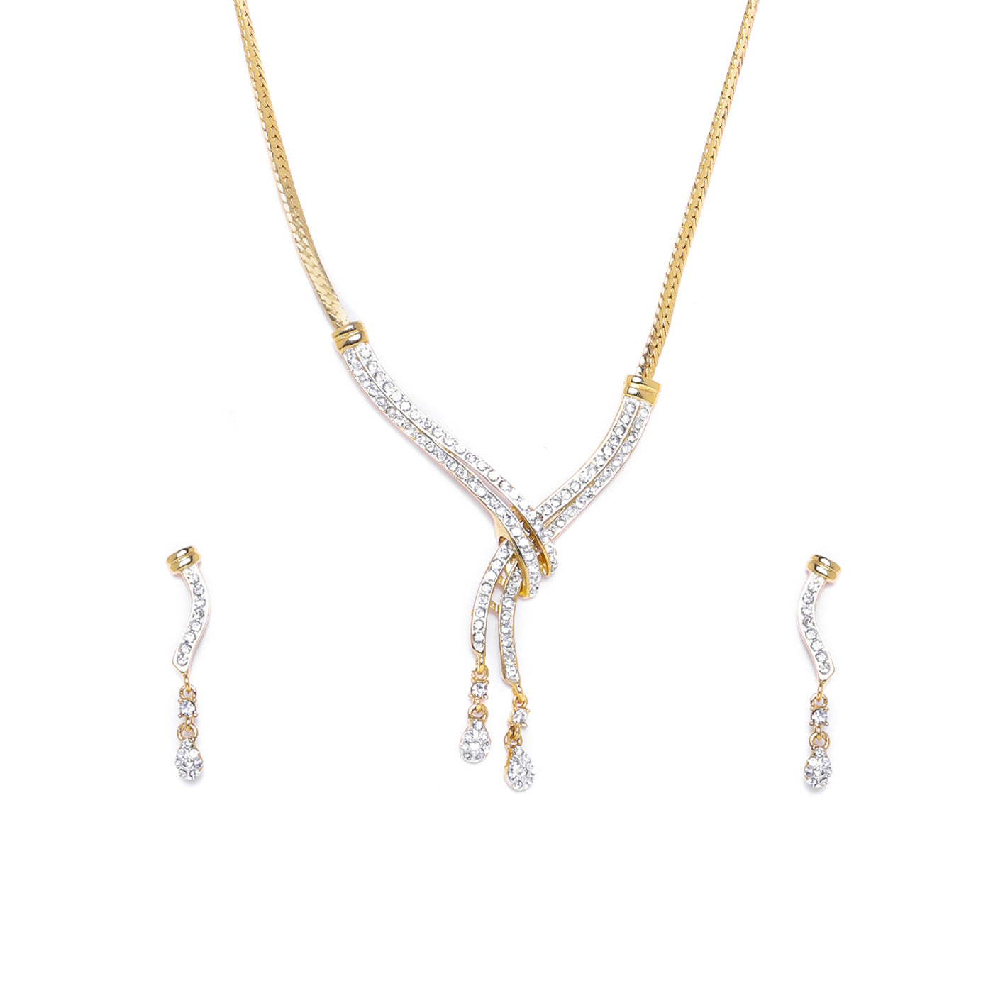 Estele - Stylish Gold and silver plated Classic Medley Necklace