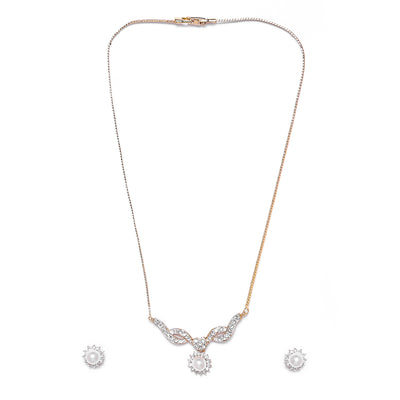 Estele - Beautiful bouquet diamante Necklace Set for Women