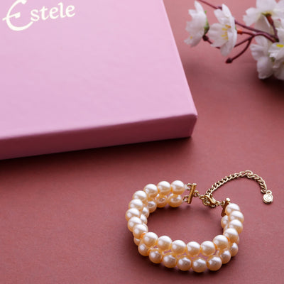 Estele - Creamy Pearl double line Bracelet