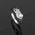 Estele Rhodium Plated Splendid Finger Ring with Austrian Crystals for Women
