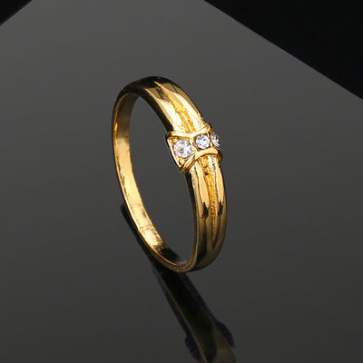 Estele Gold Plated Beautiful Rings with Crystals for Women