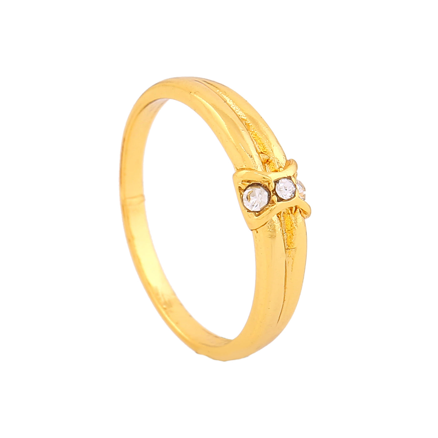 Estele Gold Plated Beautiful Rings with Crystals for Women