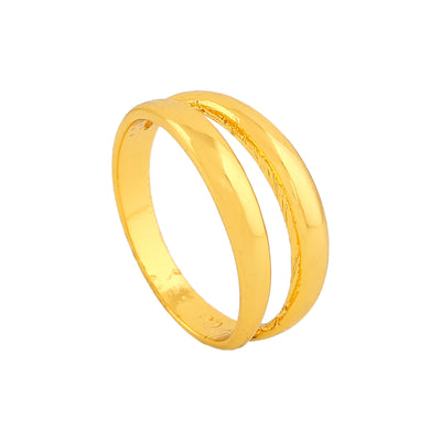 Estele Gold Plated Facile Finger Ring for Women