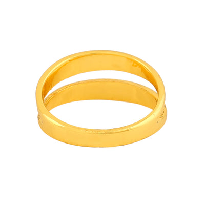 Estele Gold Plated Facile Finger Ring for Women