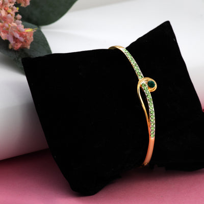Estele Gold Plated Latest Crystal Bracelet Bangl for Girls and Women