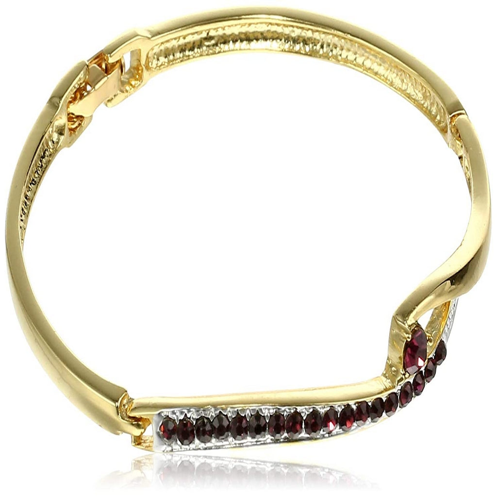 Estele Gold Plated Diamond Pink Crystal Bracelet for women
