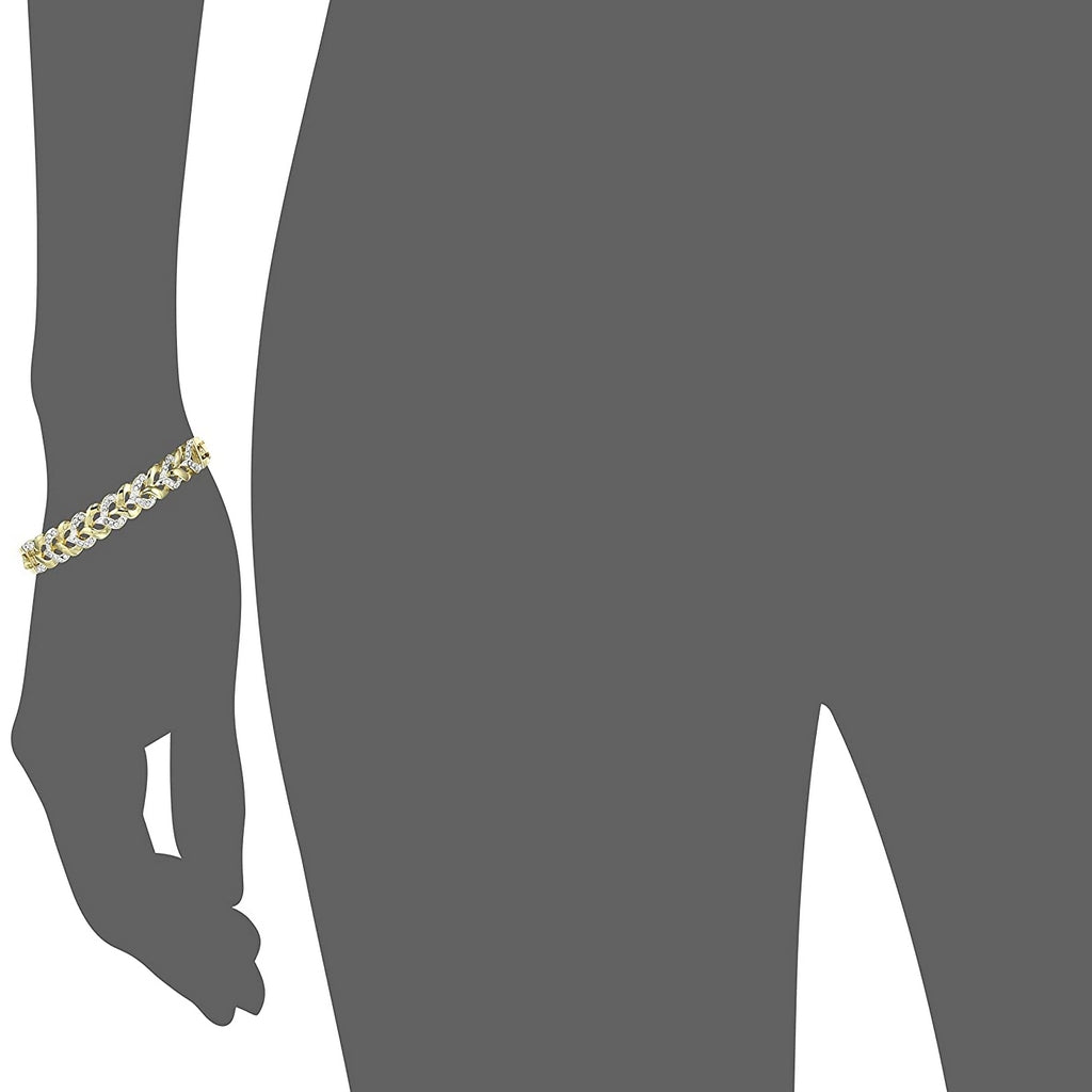 Estele gold plated Fashion Leaf Design Bracelet for Women