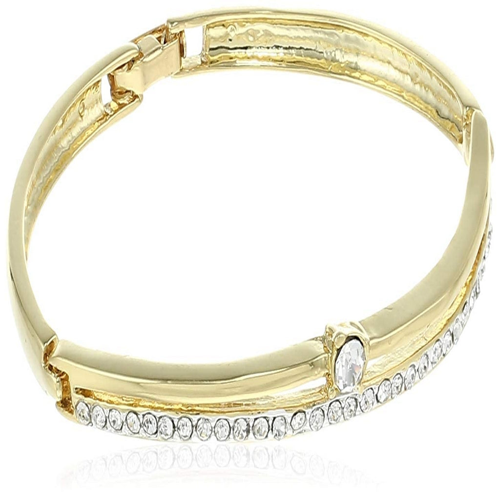 Estele gold plated Cuff Style Bangle Bracelet for Women