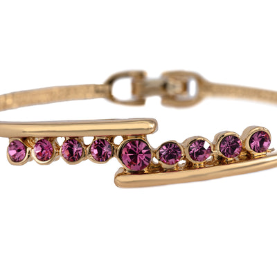 Estele - Gold Plated Bracelet with Fancy Austrian Crystals for women