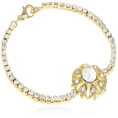 Estele Gold  Plated Star Ribbon Cuff Bracelet for women