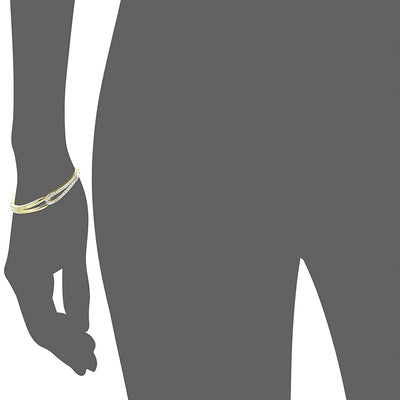 Estele  Gold Plated Locked arms Bracelet    for women
