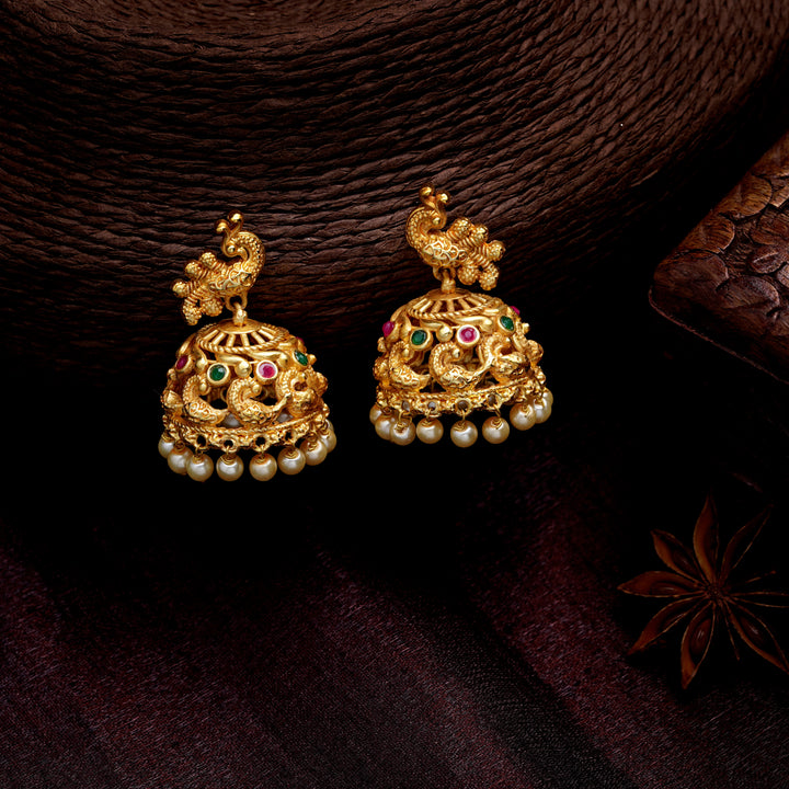 Estele Gold Plated Traditional Nakshi Bridal Choker Set