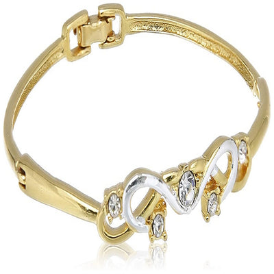 Estele Gold and Silver Plated Tiara Cuff Bracelet for women