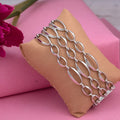 Estele Rhodium Plated Infinity Flexible Bracelet for women