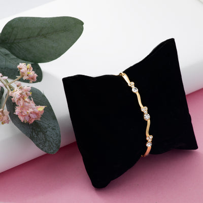 Estele Gold Plated Star Trail Cuff Bracelet for women