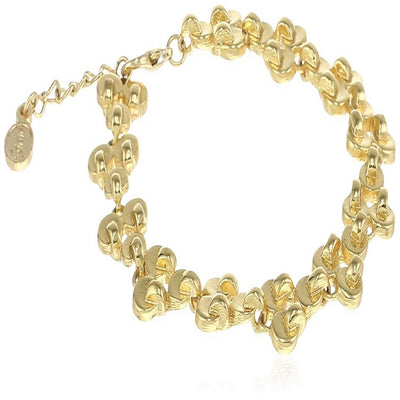 Estele Gold Plated Button Trail Flexible Bracelet for women