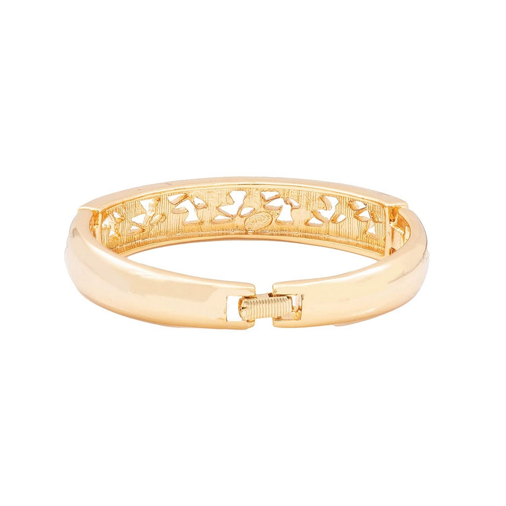 Estele  Gold Plated Leaf Garland Cuff Bracelet    for women