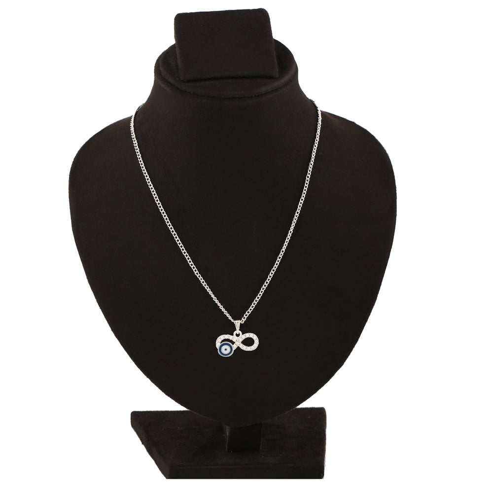 Buy Estele Rhodium Plated Sparkling Infinity Evil Eye Charm