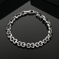 Estele Rhodium Plated See-Saw Tennis Bracelet for Women