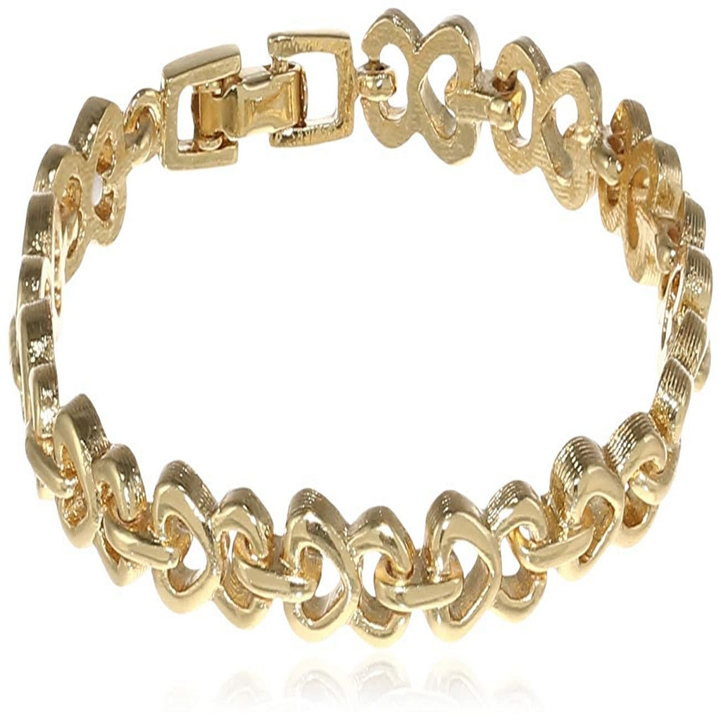 Estele 24 CT Gold Plated See-Saw Tennis Bracelet for women
