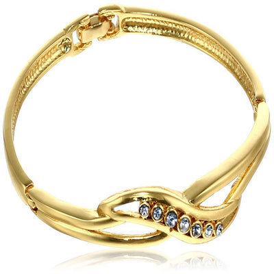 Estele Gold Plated Infinity Wave Cuff Bracelet for women