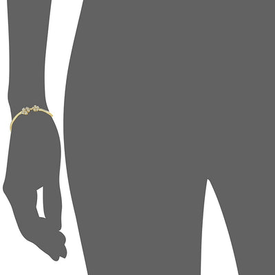 Estele  Gold Plated Blossom Cuff Bracelet for women