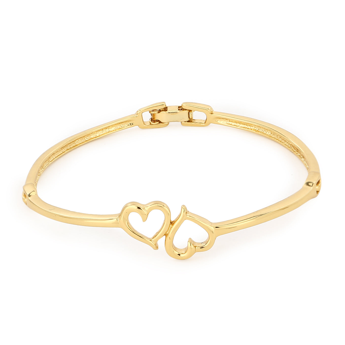 18KT Gold Heart Bangle  Buy Heart Shaped Bracelet  STAC Fine Jewellery