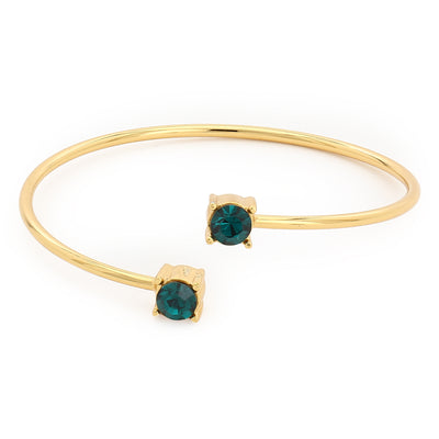 Estele Green Stone Bangle Modal Bracelet For women