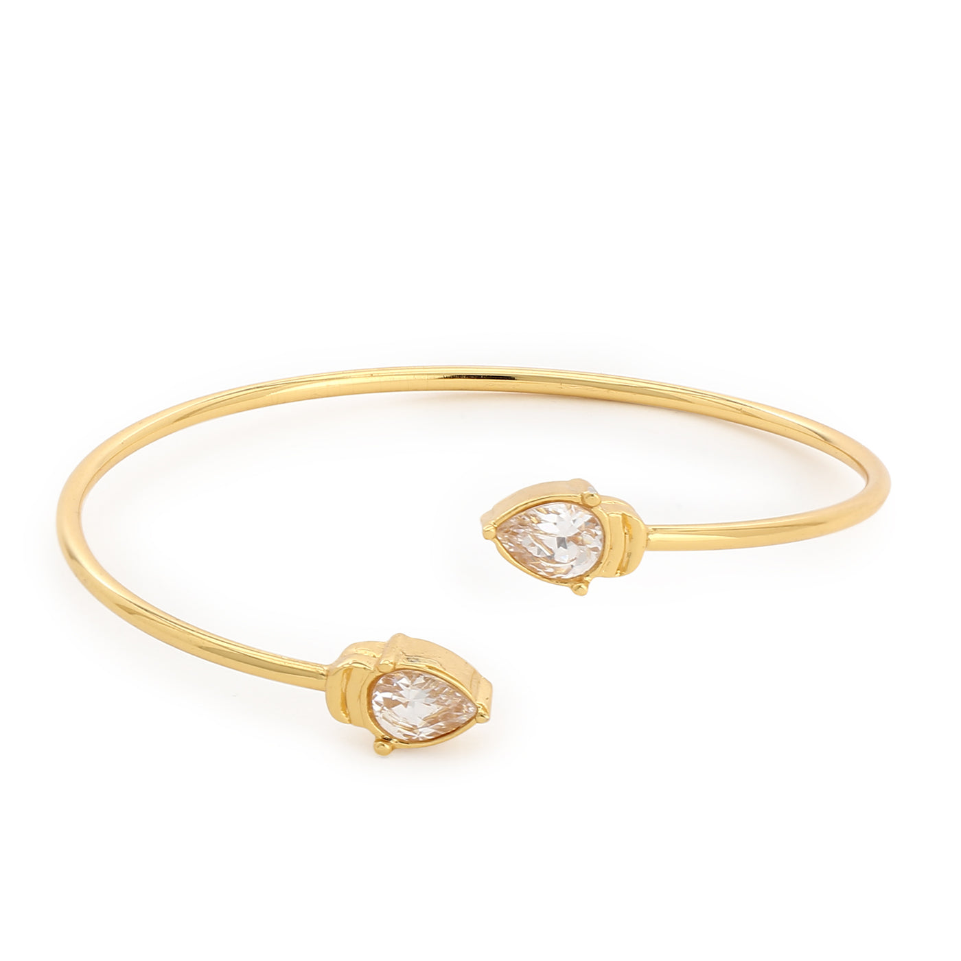 Estele gold plated White Stone Bracelet for women