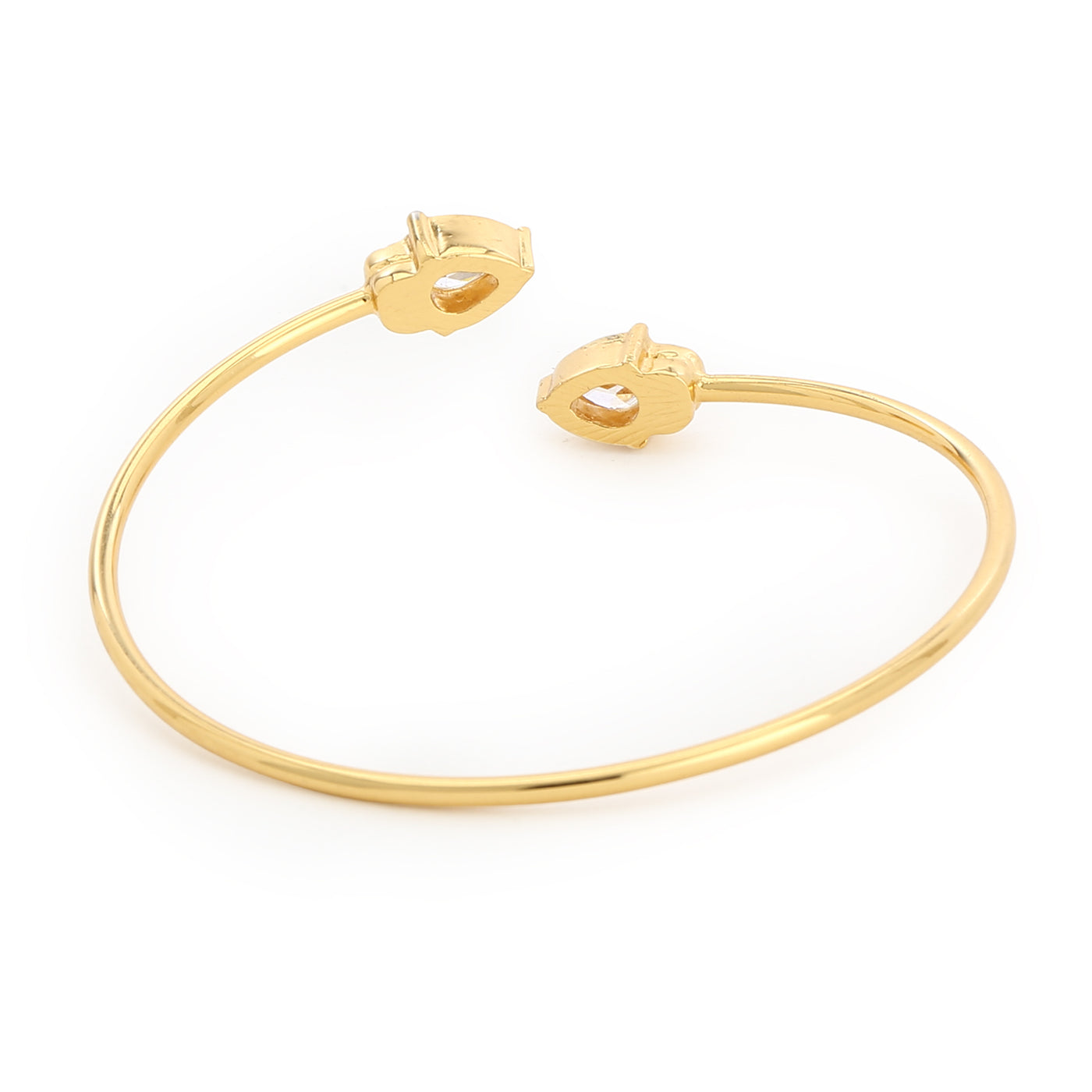 Estele gold plated White Stone Bracelet for women