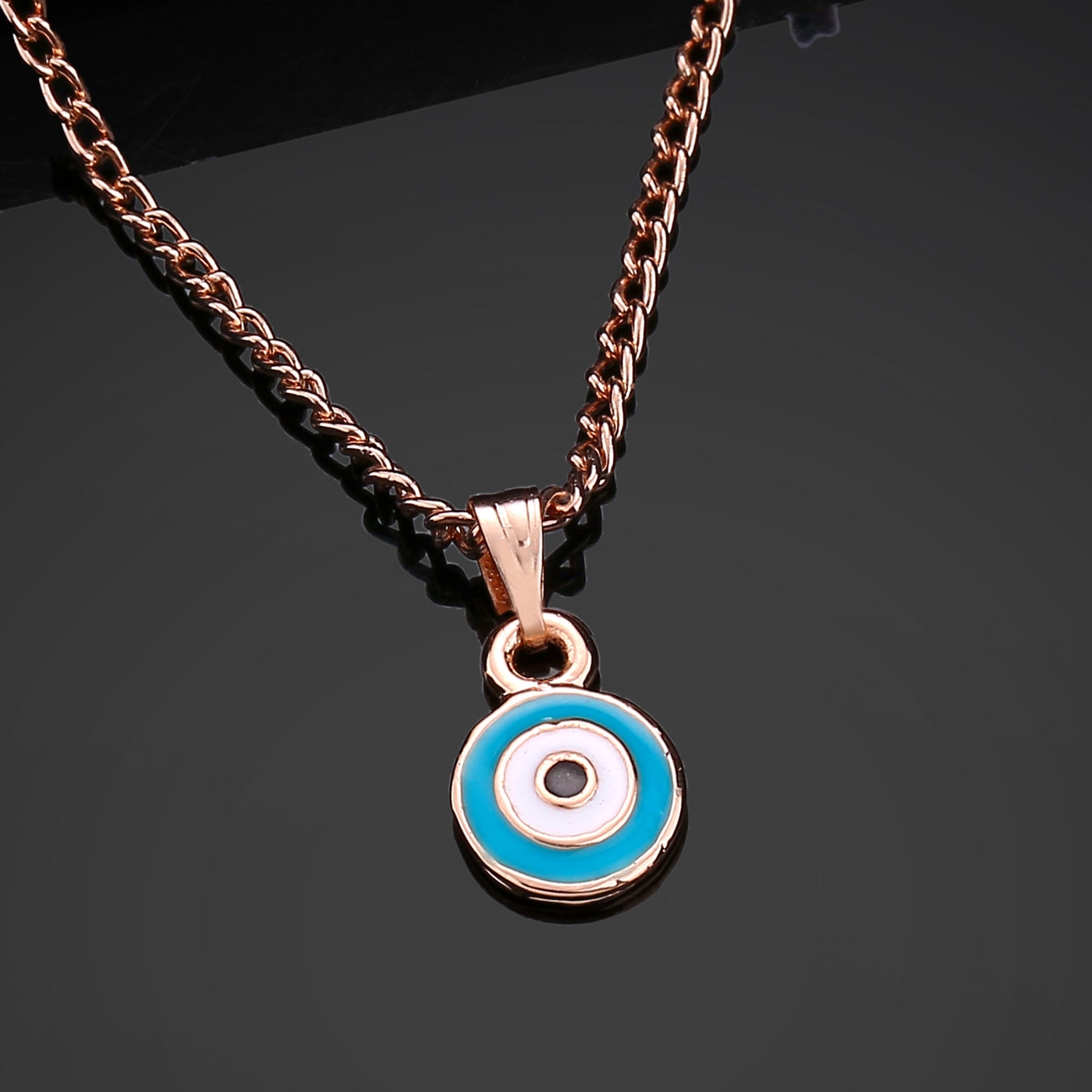 Estele Round Shaped Evil Eye Charm Pendant/Necklace for Girls & Women's