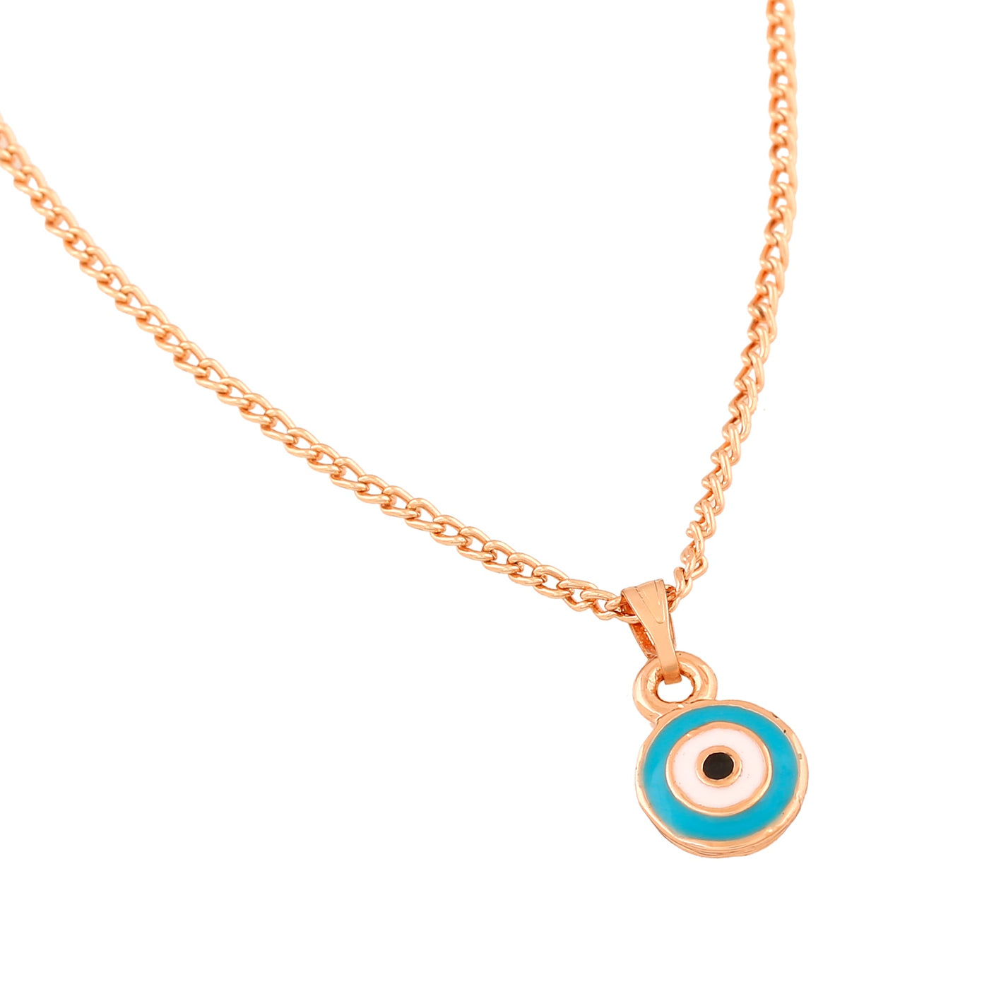 Estele Round Shaped Evil Eye Charm Pendant/Necklace for Girls & Women's