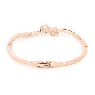 Estele Rose Gold Swarovski Austrian Crystal Adjustable Bracelet For Girls & Women