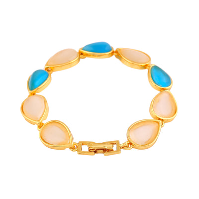 Estele Gold Plated Pear Designer Bracelet for Women