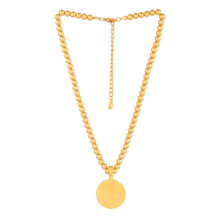 Estele Gold Plated Coin Designer Necklace for Women