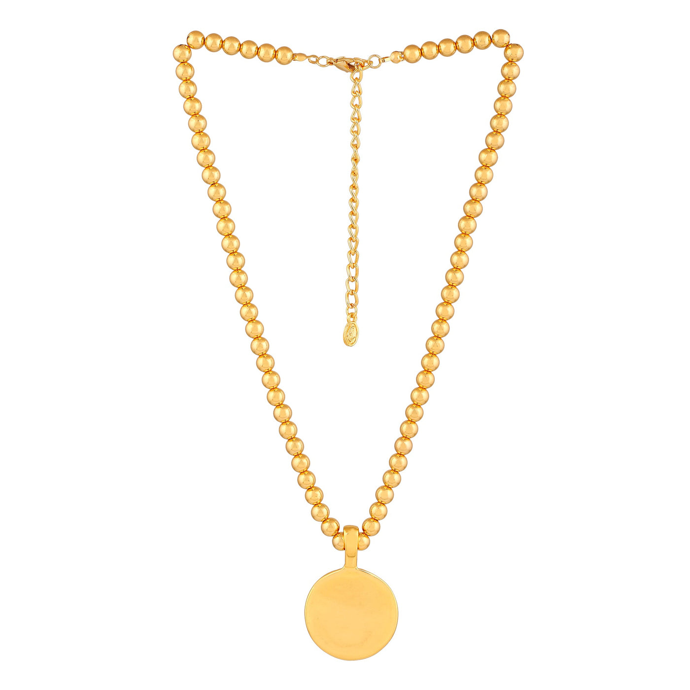 Estele Gold Plated Coin Designer Necklace for Women