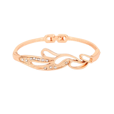 Estele Rose Gold Plated Astonishing Bracelet with Crystals for Women