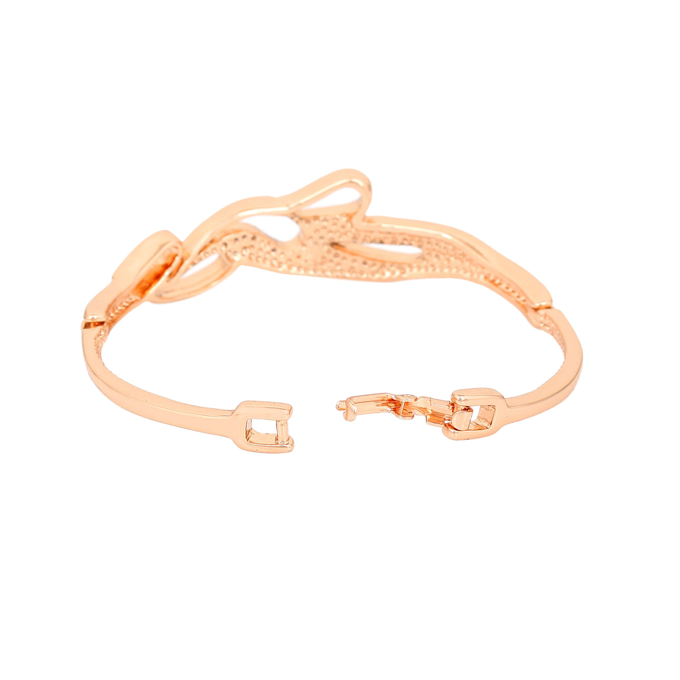 Estele Rose Gold Plated Astonishing Bracelet with Crystals for Women