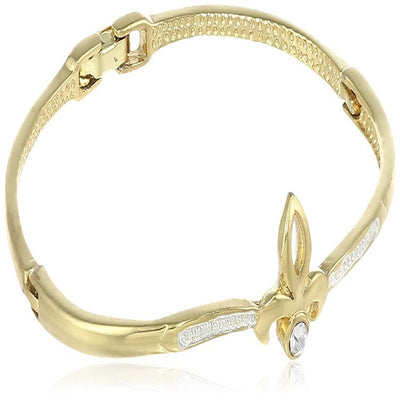 Estele GoLD Plated Fleur De Lis String Cuff Bracelet for women