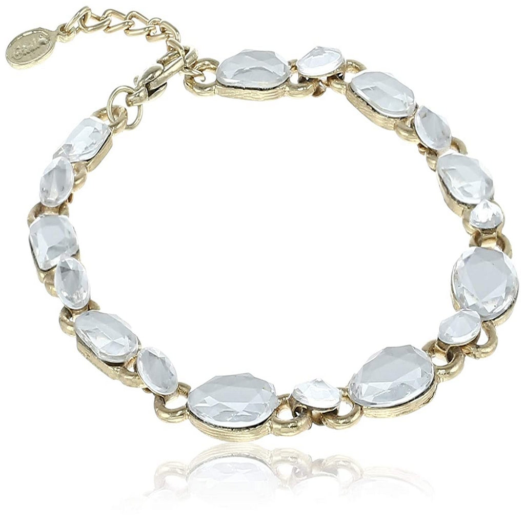 Estele  Gold Plate Bracelet with Fancy Austrian Crystals   for women