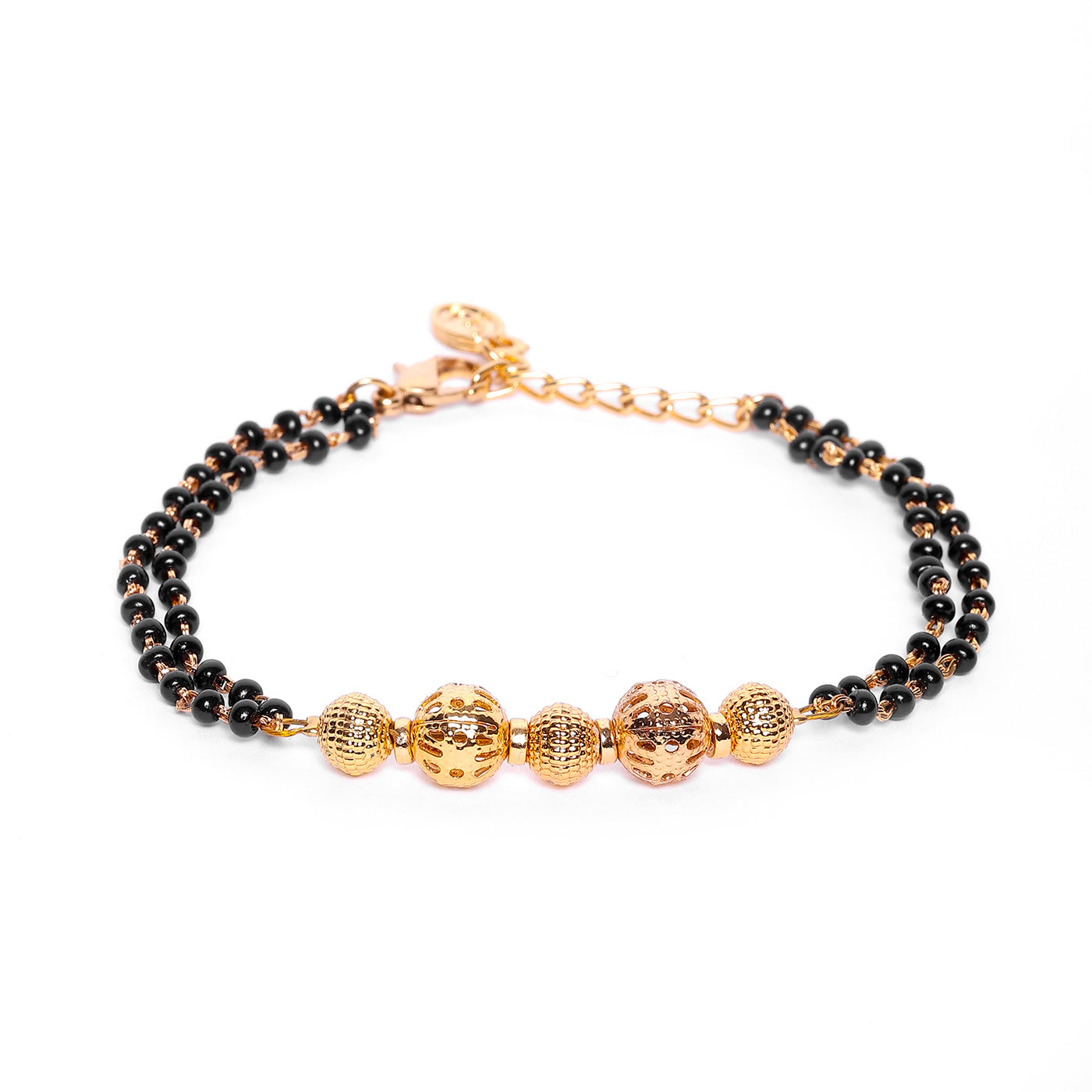 Gold & Turquoise Beads Bracelet | Elephant Charm Bracelet | The Fine World  – The Fineworld