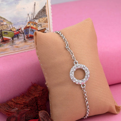 Estele rhodium Plated Wreath Chain Bracelet for women