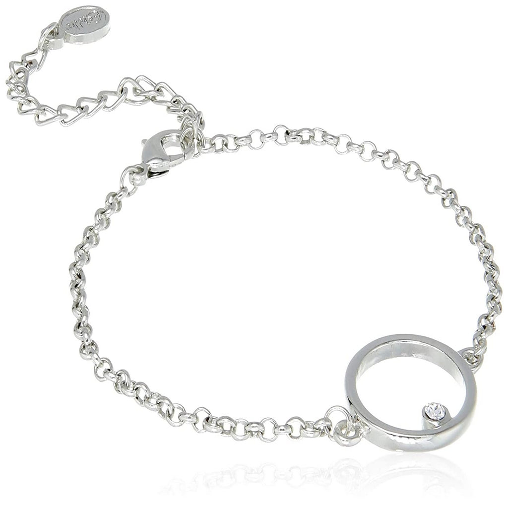 Estele Rhodium Plated Polaris Chain Bracelet for women