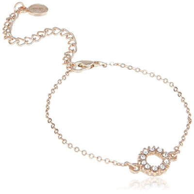 Estele Rose Gold Plated Halo Chain Bracelet for women