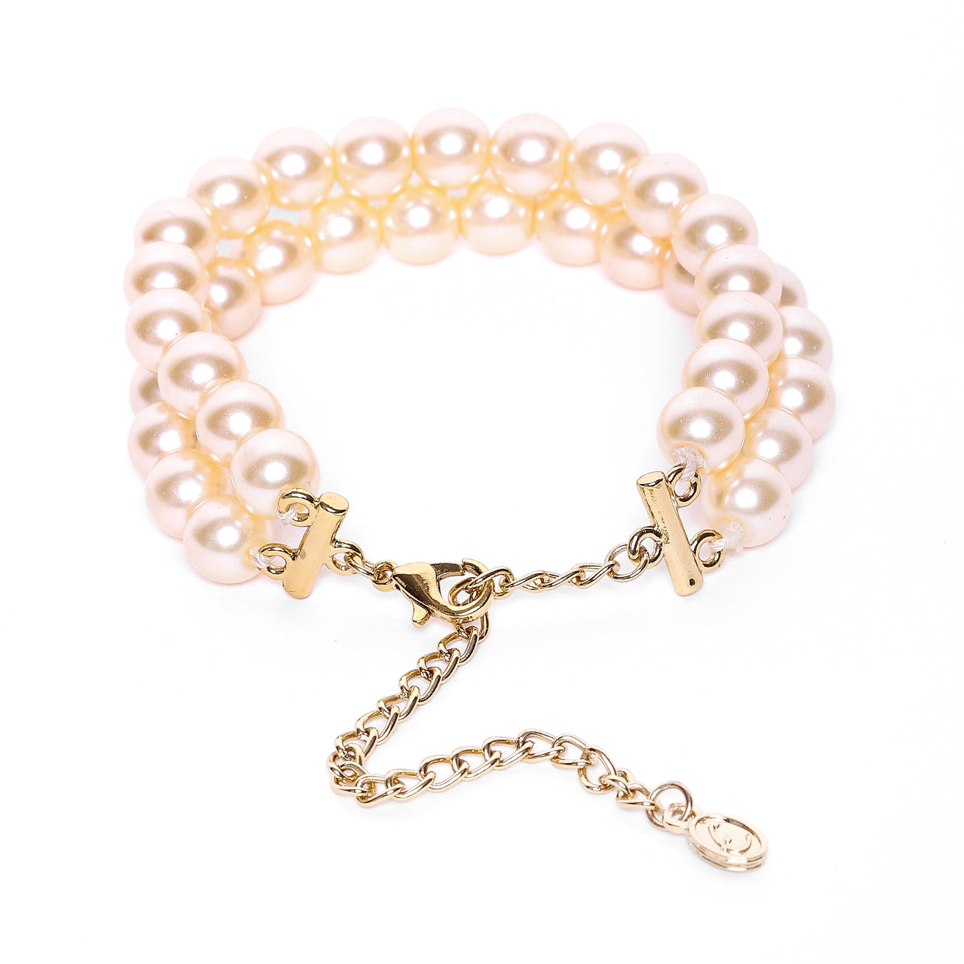 Estele Gold Plated - Creamy Pearl double line Bracelet