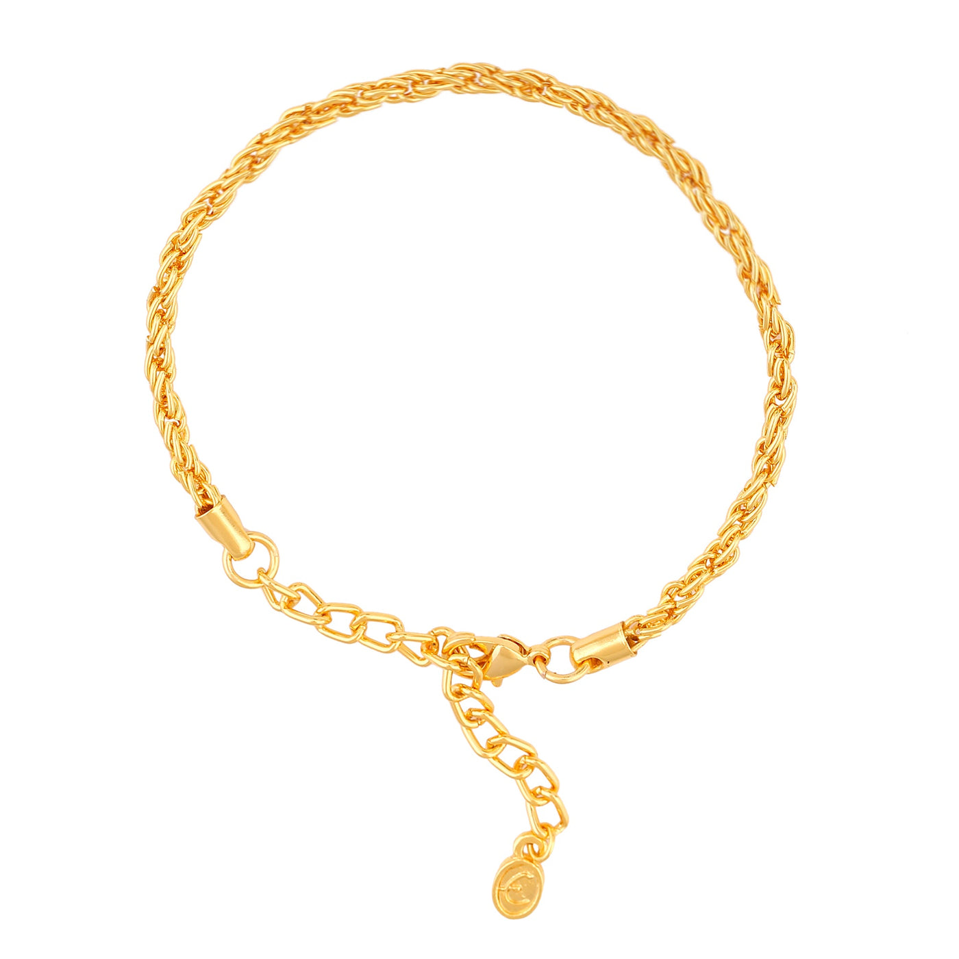 Estele Gold Plated Elegant Designer Chain Bracelet for Girls/Women